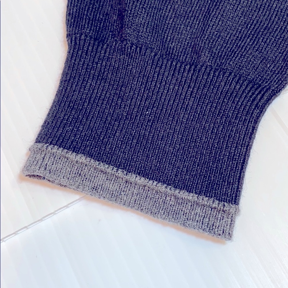 Marled Black V-Neck Cotton/Viscose Stretch Sweater MED NWT - Picture 6 of 10